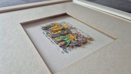James Rizzi original 3D "Rain, Rain Go Away" signiert