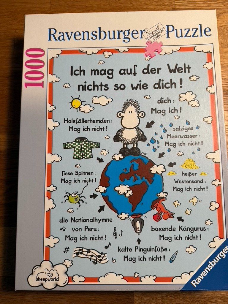 Ravensburger Puzzle: RAVENSBURGER Puzzle Sheepworld 1000 Teile – Usato da Uzwil venduto da justitia8