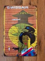 Schönes Swissair Schild - Japan Launch - 20x30 CM - neu!!!