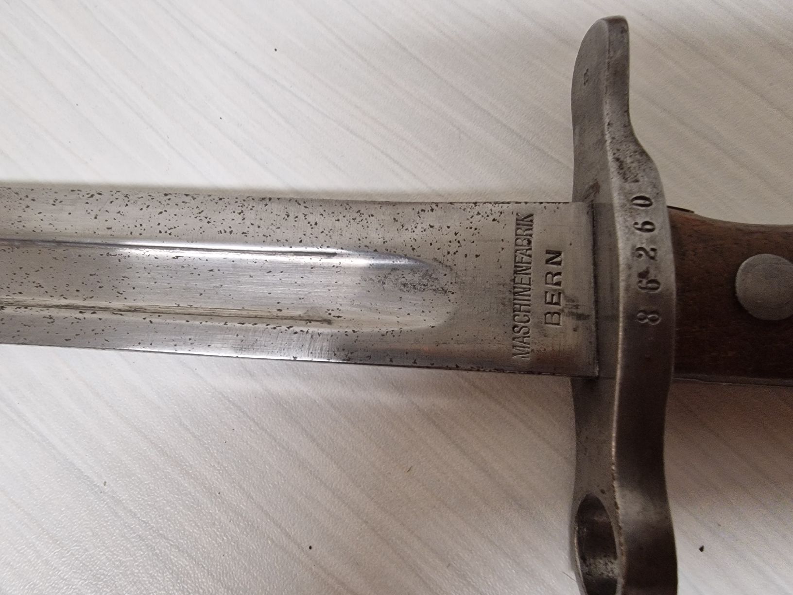 Schweizer Armee Armi bianche: Sabre baïonnette K31, Mauser, 1929, bon état pour collection – Usato da La Chaux-de-Fonds venduto da Ric_m628 6