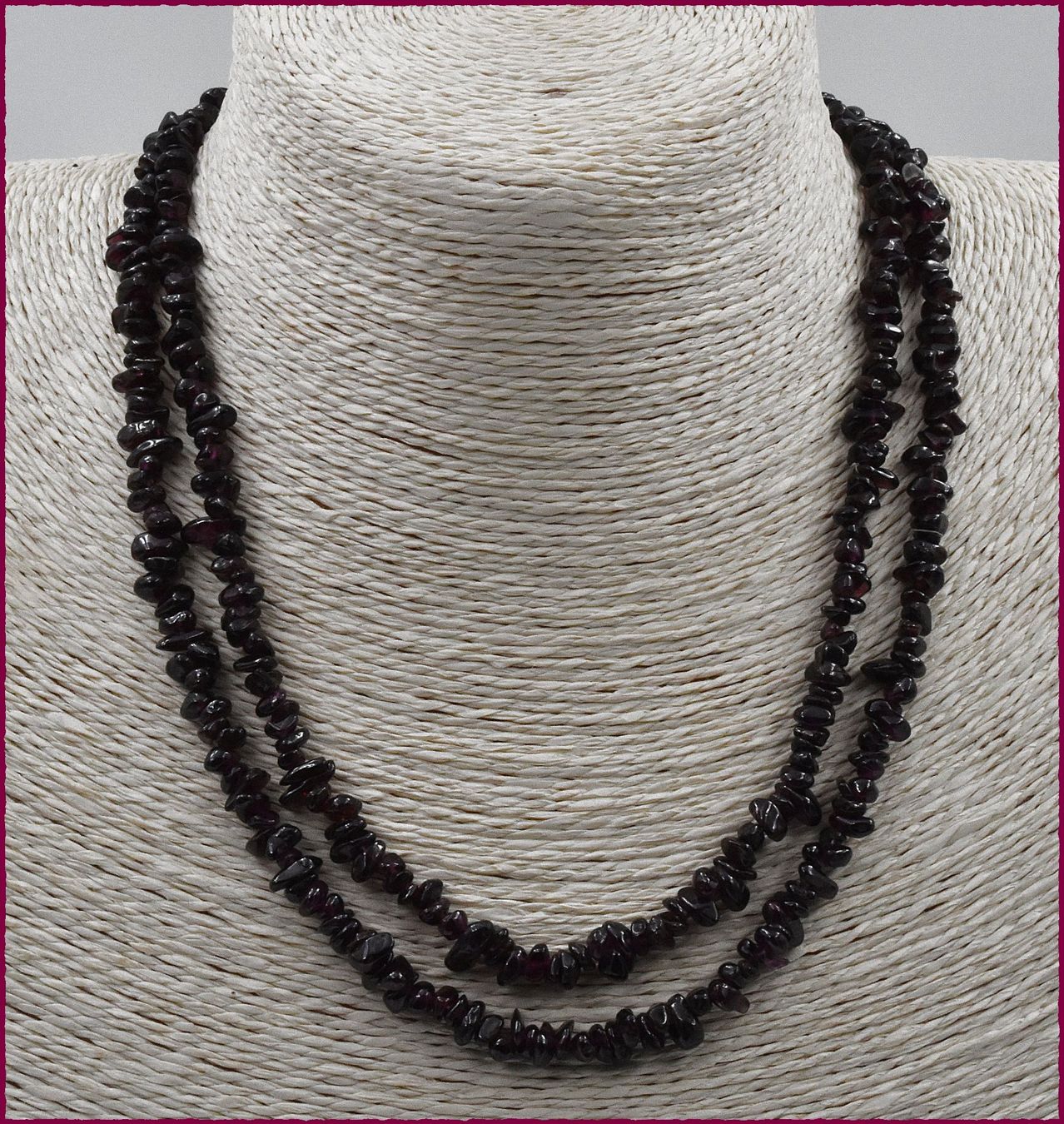 Catenine: Granat Splitterkette Endloskette ca. 90cm – Nuovo e nell'imballaggio originale da Oberglatt ZH venduto da Goldfee1 2
