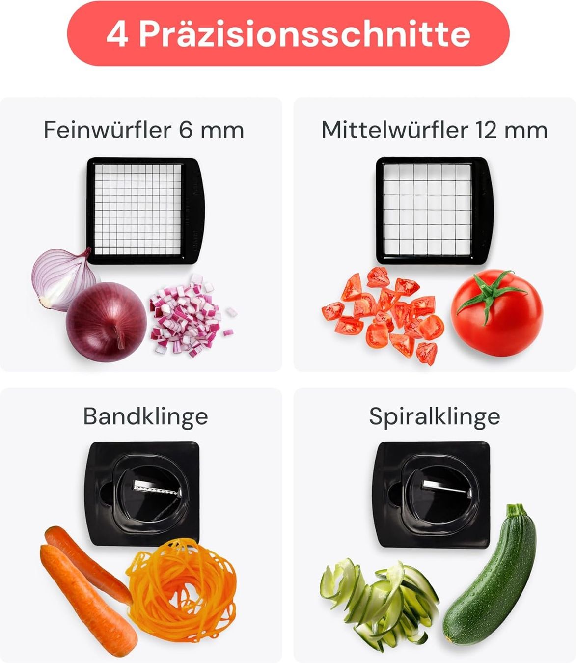 Elettrodomestici da cucina: Gemüseschneider 10-in-1 mit Auffangbehälter – Nuovo e nell'imballaggio originale da St. Gallen venduto da sch_zsz7 4