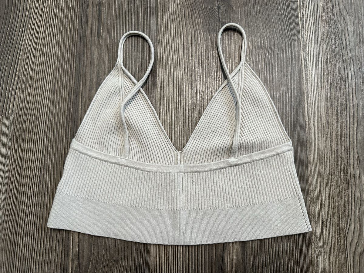 Top: Stoff-Top / Stoff-BH in beige Gr. S – Usato da Schaanwald venduto da ael248 1