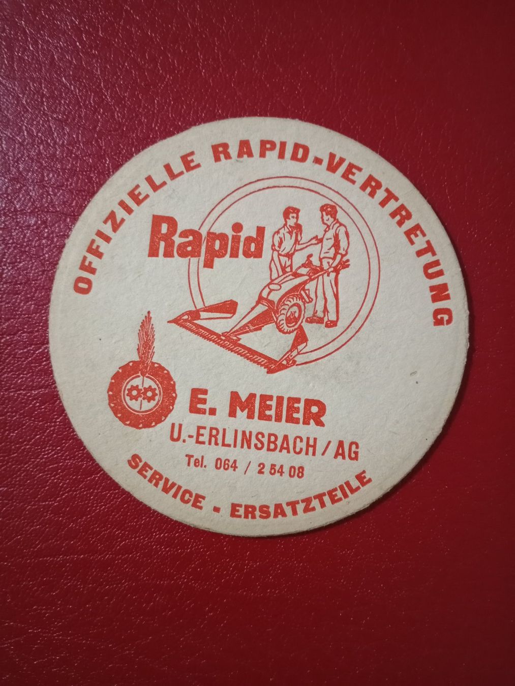 Dessous de verre: Bierdeckel Rapid E..Meier Erlinsbach Motiv Traktor – D'occasion à Küttigen par Melisch1000 1