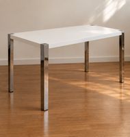 Table à manger blanche - 120 × 75 cm