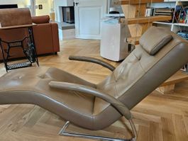 Relax/Lesesessel - Leder braun
