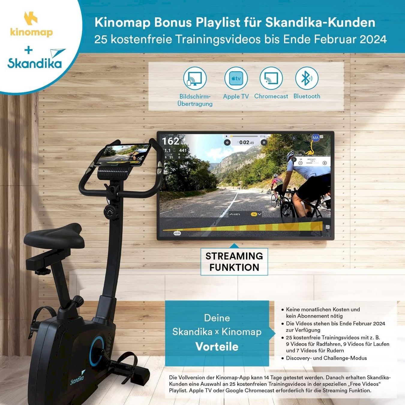 Vélos d'appartement: Skandika Ergometer Bragi schwarz – Neuf avec emballage d'origine à Bottighofen par zaap 3
