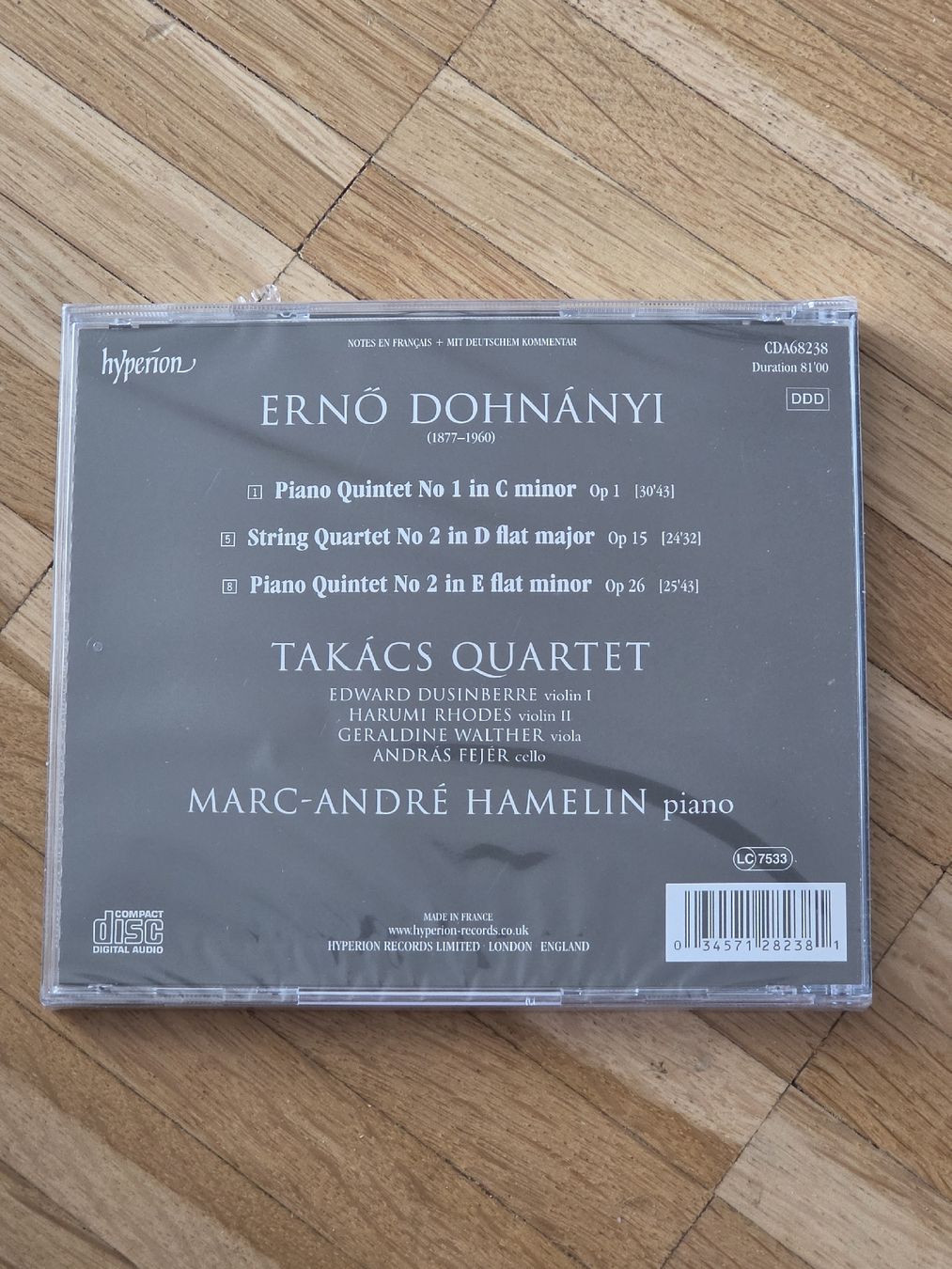CD: Neue CD: Dohnányi - Piano Quintets, String Quartets, ua. – Nuovo e nell'imballaggio originale da Aesch BL venduto da immon 1