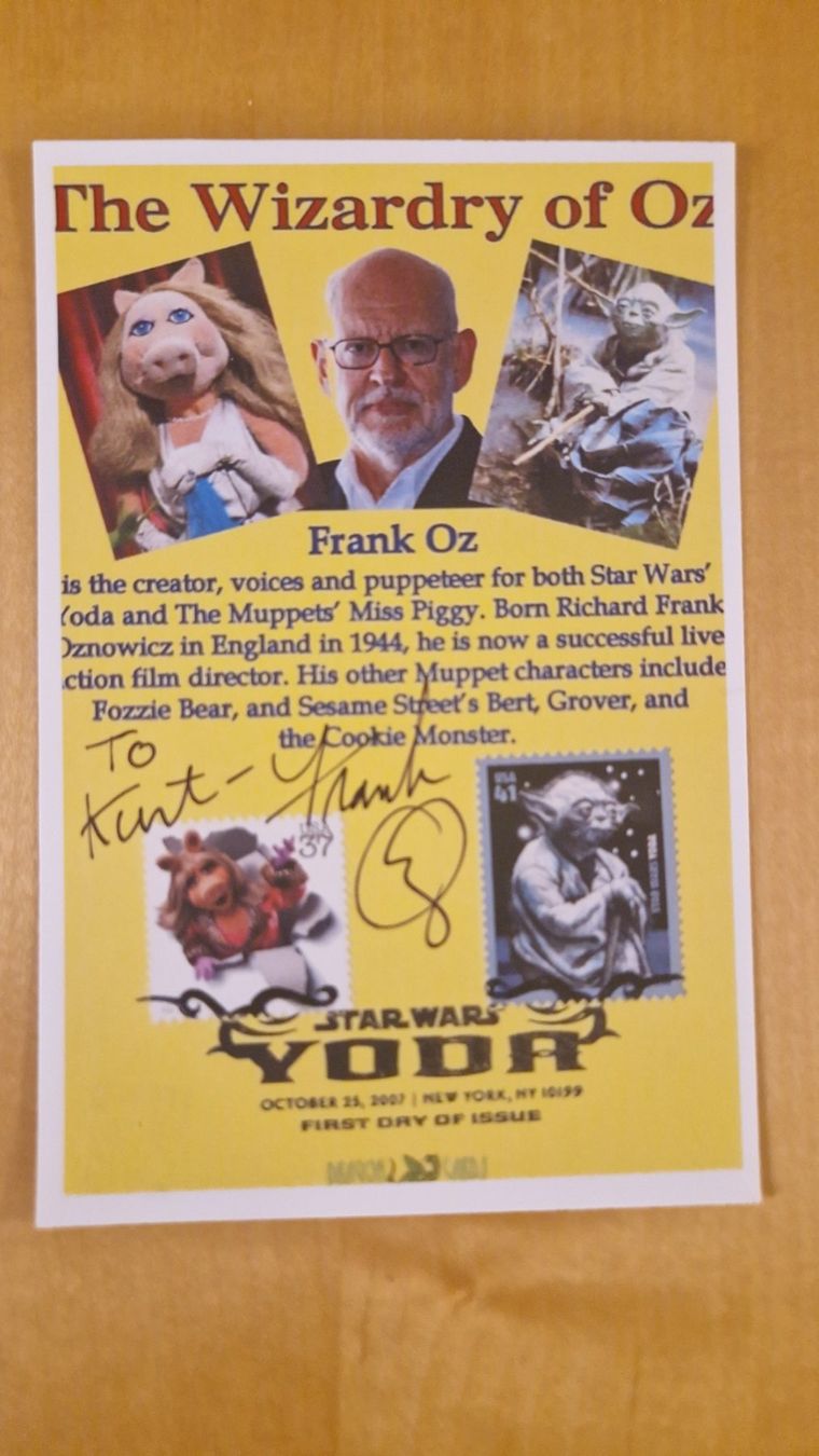 Autografi: Frank Oz, Original Autogramm auf Foto in Farbe – Usato da Salmsach venduto da Schusoa