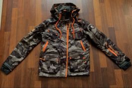 Superdry Ski Jacke, Herren Gr. M, Cooler Militär-Look!
