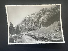 Ansichtskarte Schwägalp mit Säntis Parkplatz 1940  (M147)