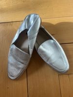 Damen Loafers Grösse 38, Leder, Silber