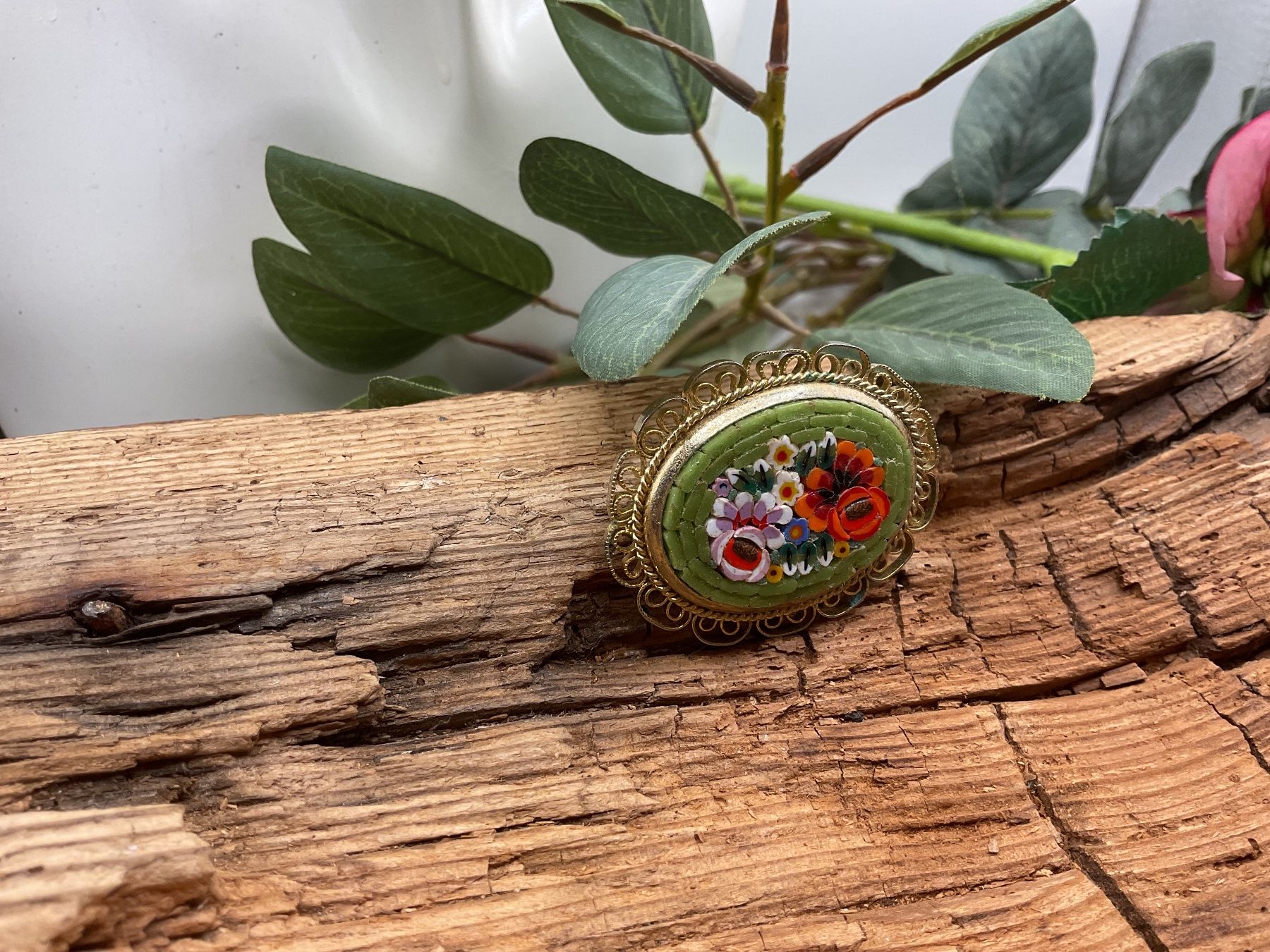 Spille & Fermagli: Vintage Mosaik Brosche – Usato da Luzern venduto da S.Kern01 3