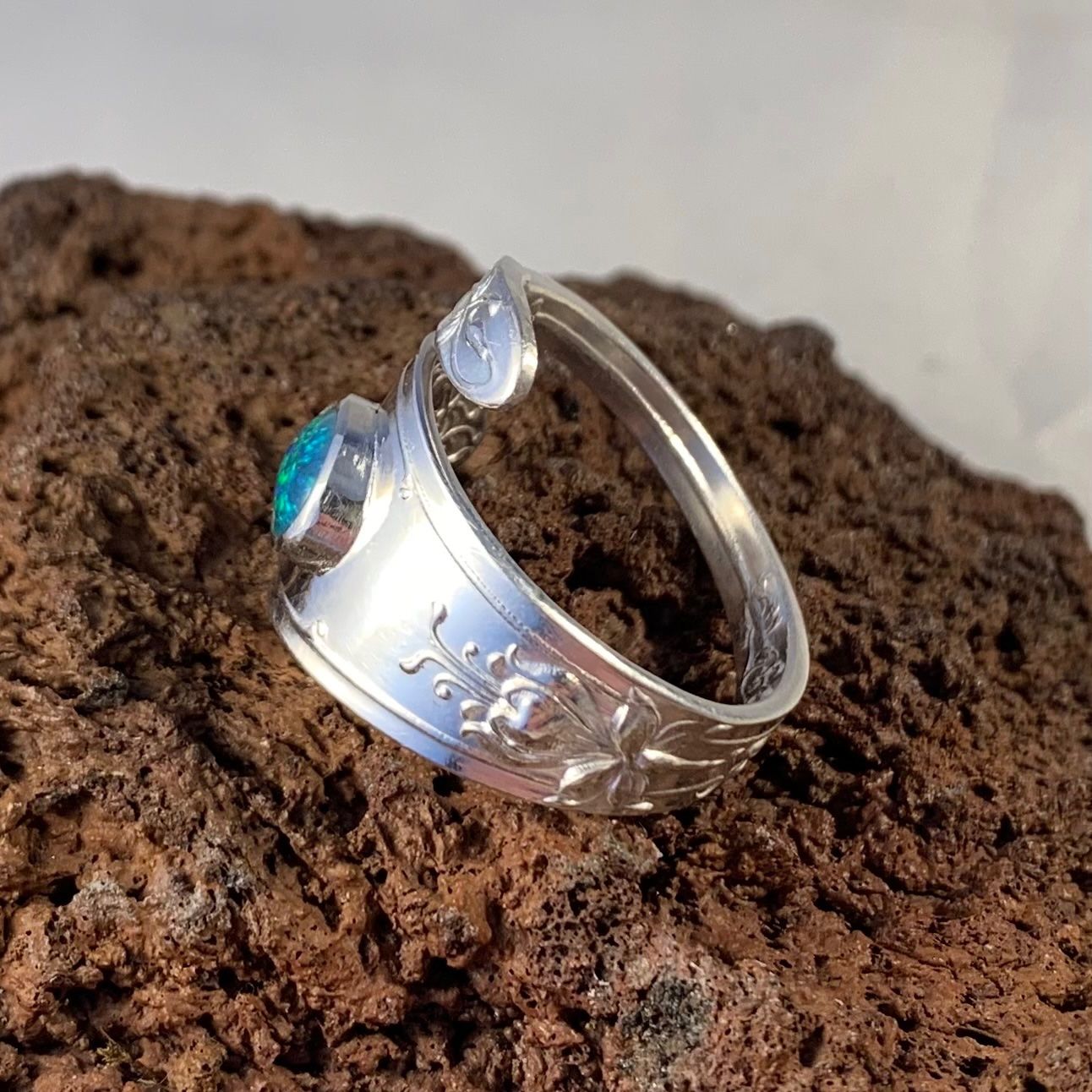 Anelli: Silberring Blumiger Opal Gr.59 – Nuovo (secondo la descrizione) da Thun venduto da Svonskj 3