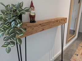 Massivholz Konsolentisch Wandkonsole – Industrial Style