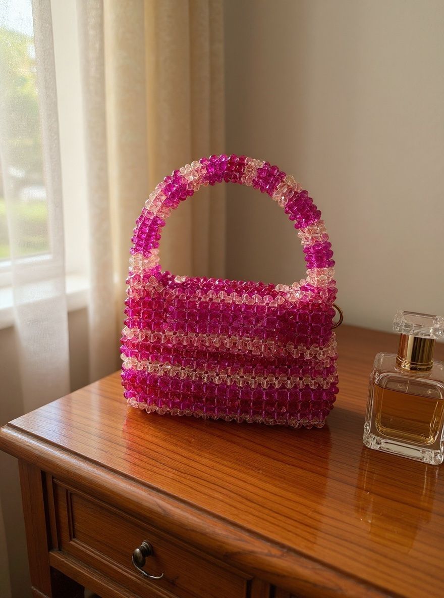 Borse da donna: Wunderschöne Handtasche aus glitzernden Kristallperlen – Nuovo e nell'imballaggio originale da canobbio venduto da barbarb 3