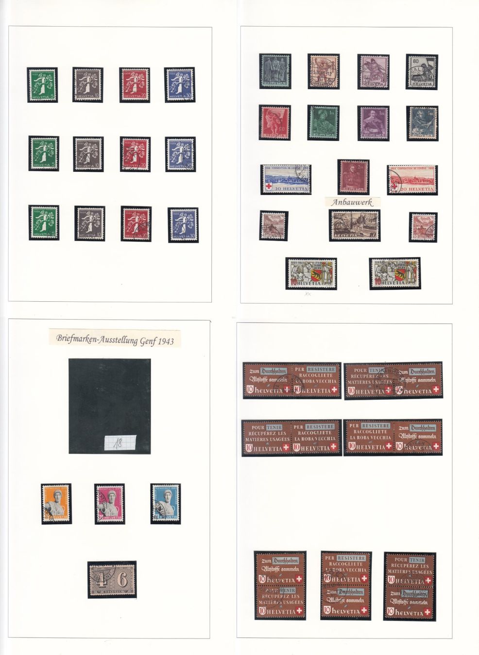 Tutti i francobolli: CH 1900 - 1953 Teilsammlung – Usato da Bürglen TG venduto da StampGraf 5