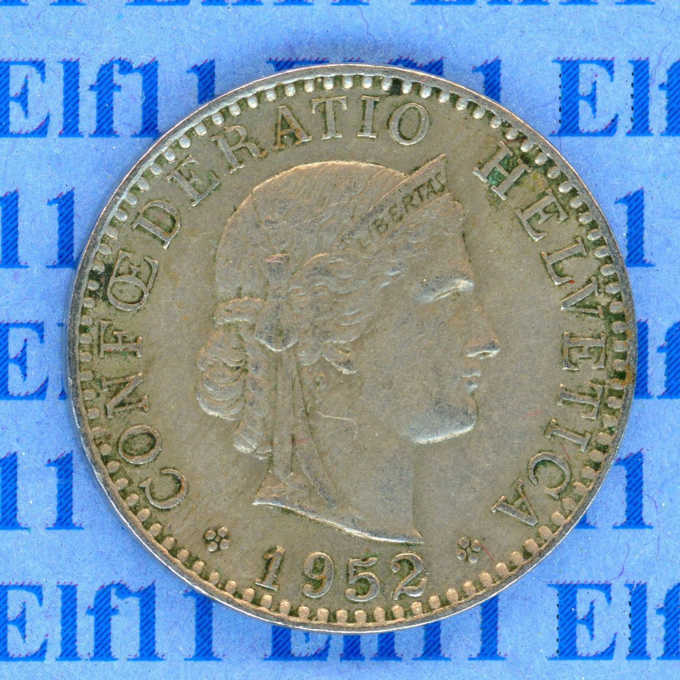 Tutti le monete: CHF___0.20 1952 ss-vz 20 Rappen – Usato da Widnau venduto da Elf11