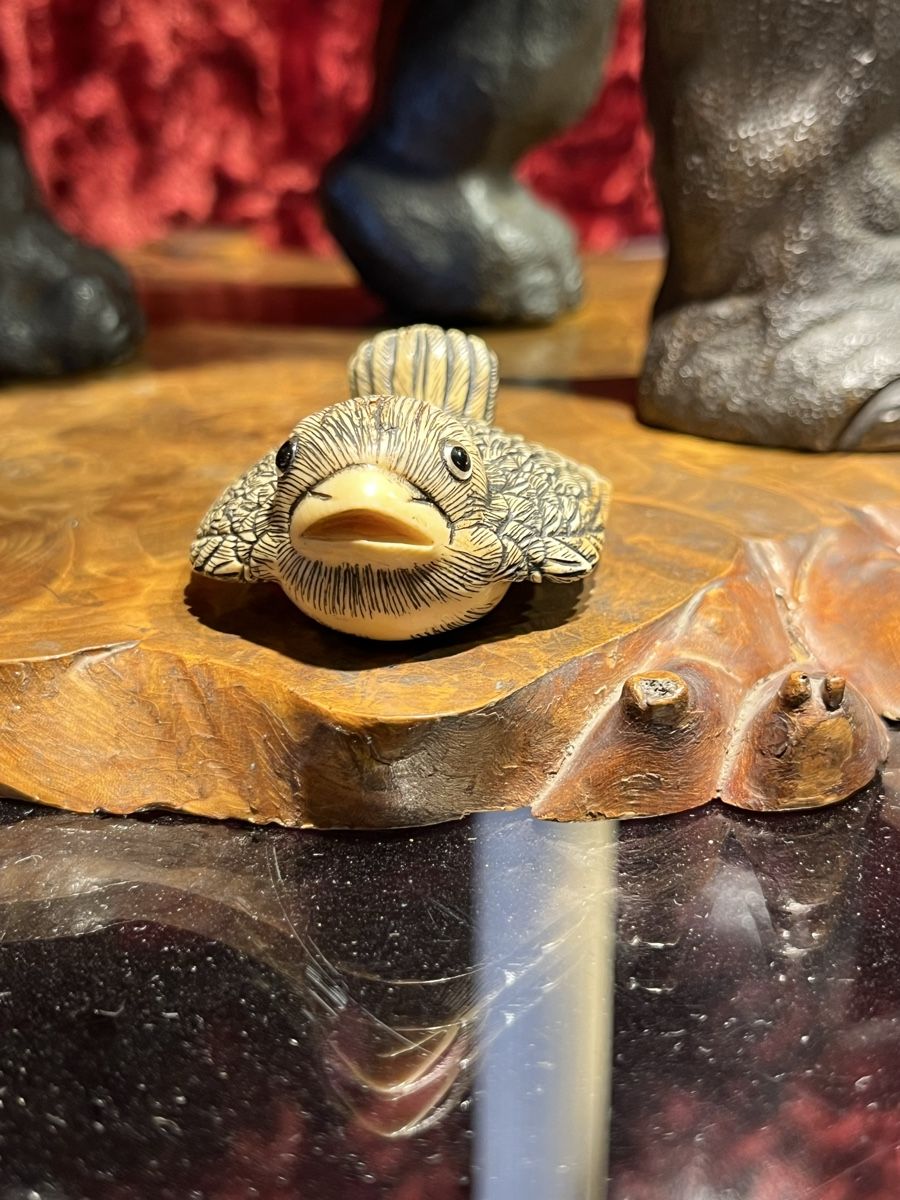 Statuette: originales netsuke, spatz. meiji periode. japan – Usato da Lengnau BE venduto da Meij 1