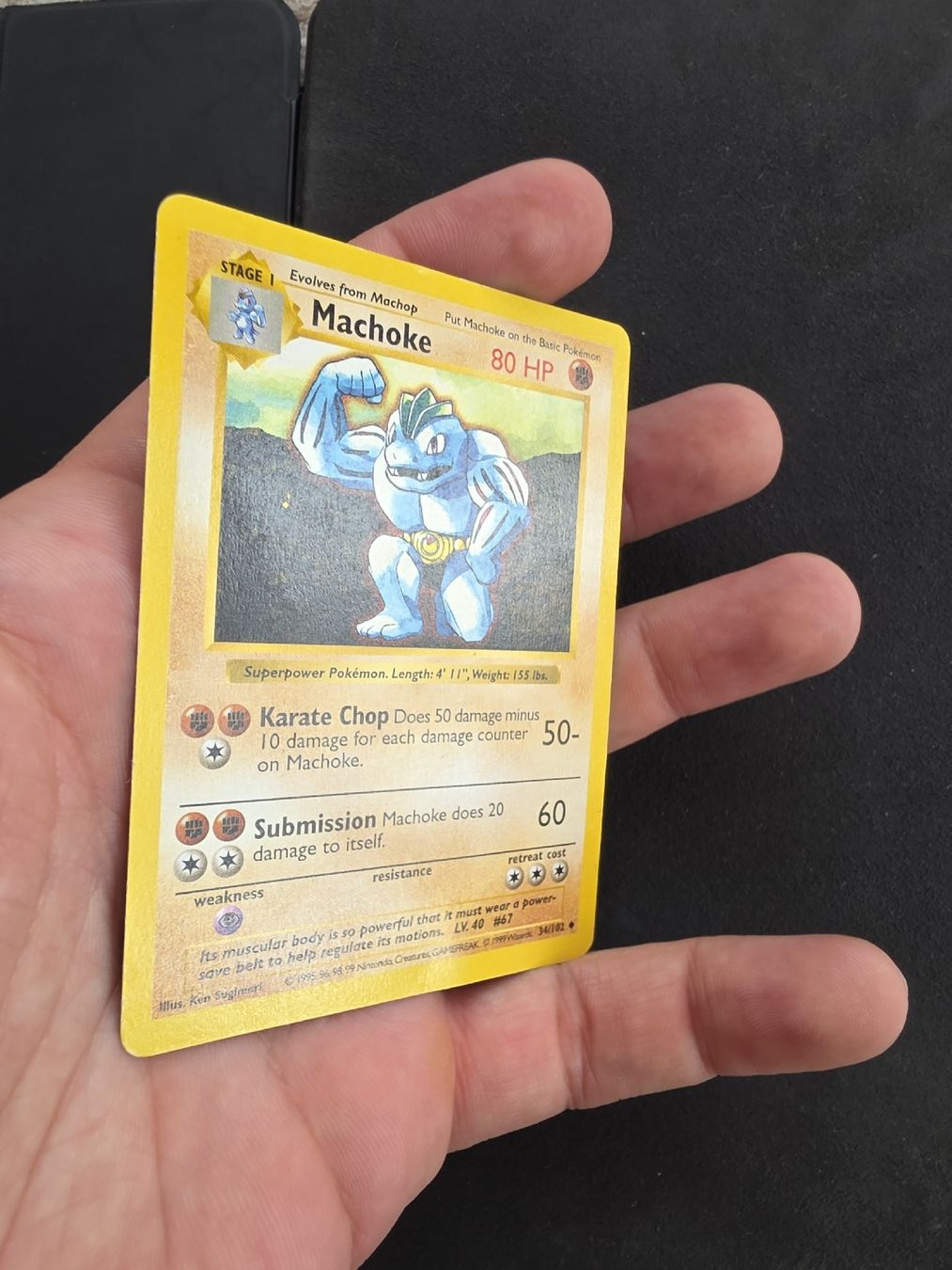 Pokémon Carte collezionabili: Pokemon Machoke Karte Shadowless Base Set – Usato da oberbuchsiten venduto da thug4 1