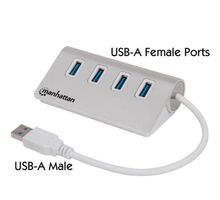 Manhattan 163767 USB Hub – 4x USB-A 3.0