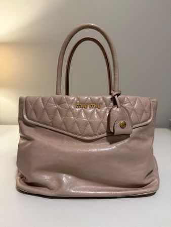 Miu Miu Matelassé Vitello Leather Bag