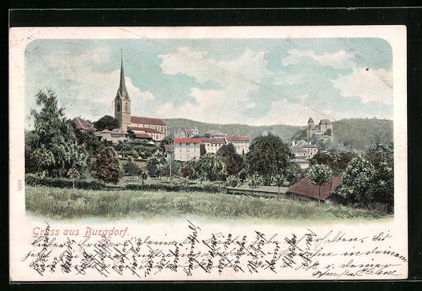 Ansichtskarten: AK Burgdorf, Ortsansicht mit Kirche – Gebraucht aus Berlin von bartko-reher