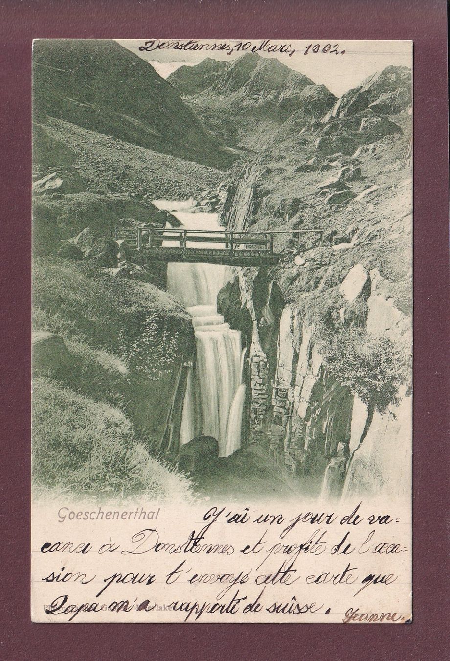 Cartes postales: GÖSCHENERTAL - 1902 – D'occasion à Pully par nicecards