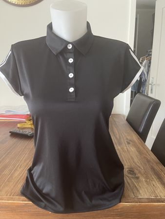 Joli Polo Adidas noir femme M neuf