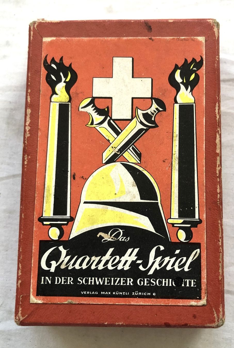 Spiele: Altes Quartett-Spiel der Schweizer Geschichte - um 1930 – Gebraucht aus Schaffhausen von durruti