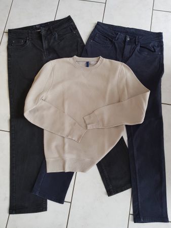 2 Herren Hosen, Jeans Gr. M, US 32, Pullover, Kleiderpaket