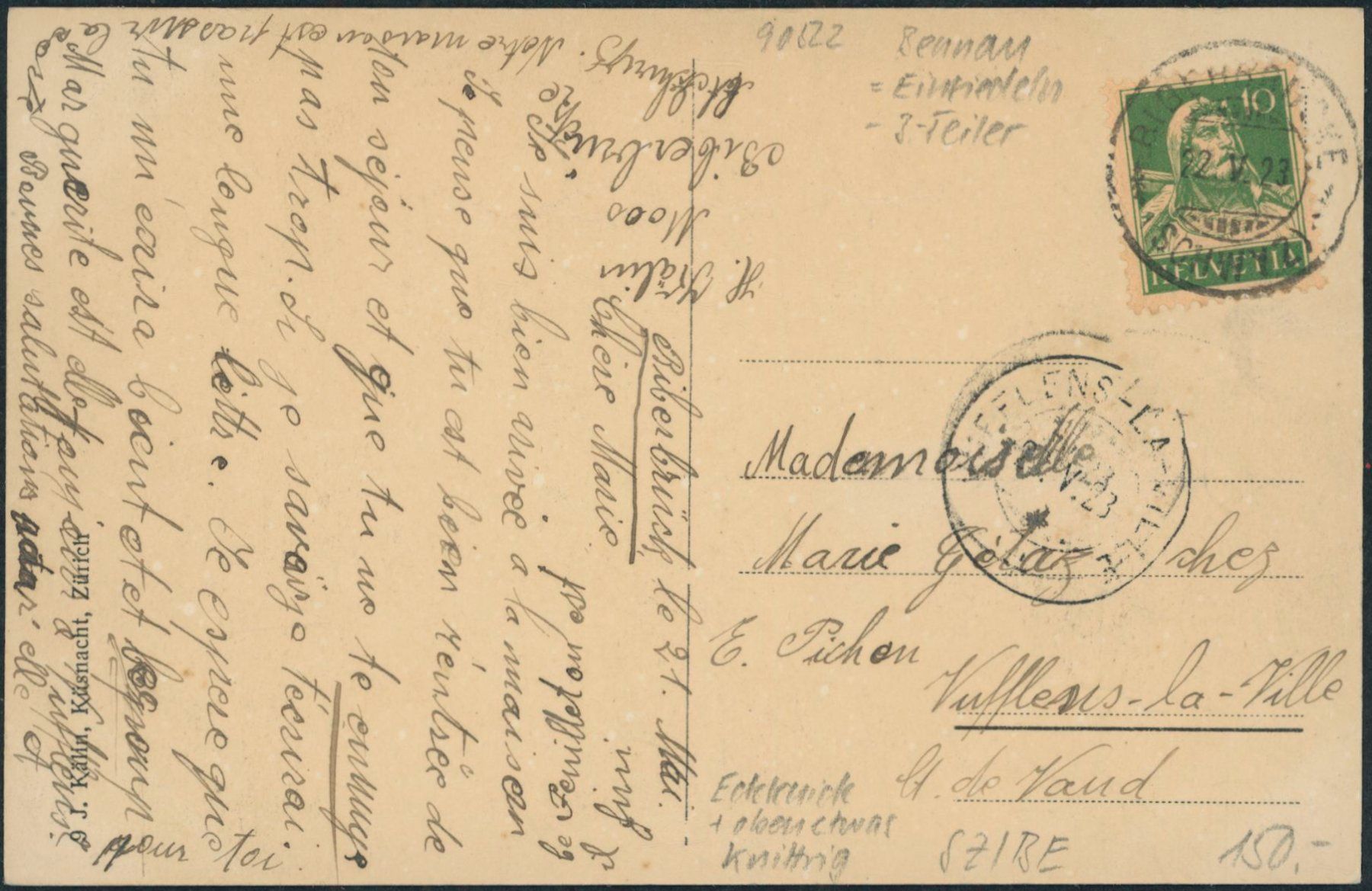 Cartoline postali: SZ Bennau - Einsiedeln – Usato da Schindellegi venduto da Jonathan77 1