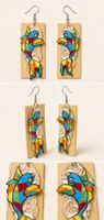 Boucle “ poisson cerf volant sur rectangle jaune “
