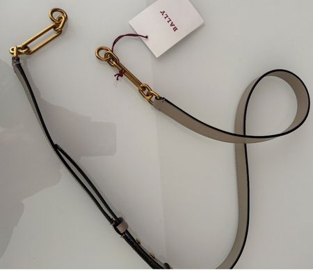Bally Taschen Gurt Extra Strap Leder Beige 120cm