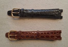 2 x Uhrenband PIERRE CARDIN, braun + schwarz (18 mm)
