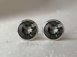 Silber 925 Ohrringe mit Bergkristall - NEU