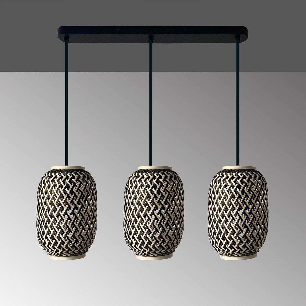 Lampadari & plafoniere: Pendelleuchte, Rattan, 69 cm x 17 cm – Nuovo (secondo la descrizione) da Kreuzlingen venduto da Smart-Light 2