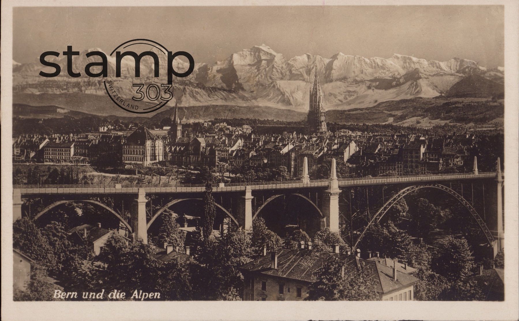 Cartoline postali: AK Bern und die Alpen – Usato da Eggersriet venduto da stamp303