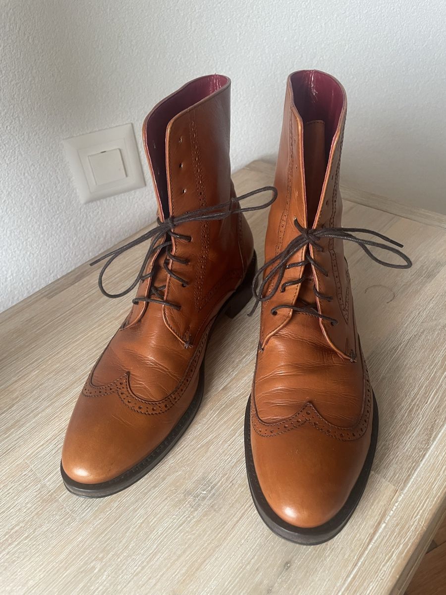 Navyboot Scarpe da donna: Stiefeletten NAVYBOOT 37 aus Leder – Usato da Estavannens venduto da lulutte