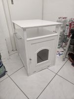 Katzentoilette Weiss mit Gebrauchsspuren 