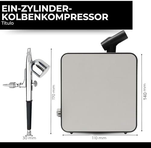 Compressori: Kompressor 3 meter Schlauch Profi Air-Brush Double Pistole – Nuovo e nell'imballaggio originale da Hundwil venduto da pak_7zvn 2
