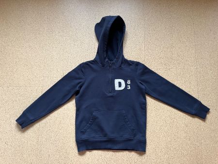 Pullover mit Kapuze & Reissverschluss, dunkelblau, Gr. 140
