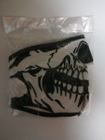 Halbmaske "Skull" black für Festival Biken oder Skifahren