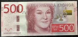 Schwedische 500 Kronen Note - Birgit Nilsson, Top Zustand
