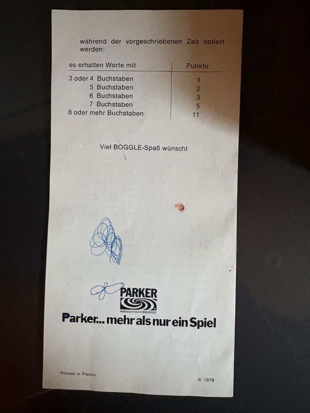 Parker Spiele: Gesellschaftsspiel Parker Boggle gebraucht im Set – Gebraucht aus Richterswil von irenemiz 2