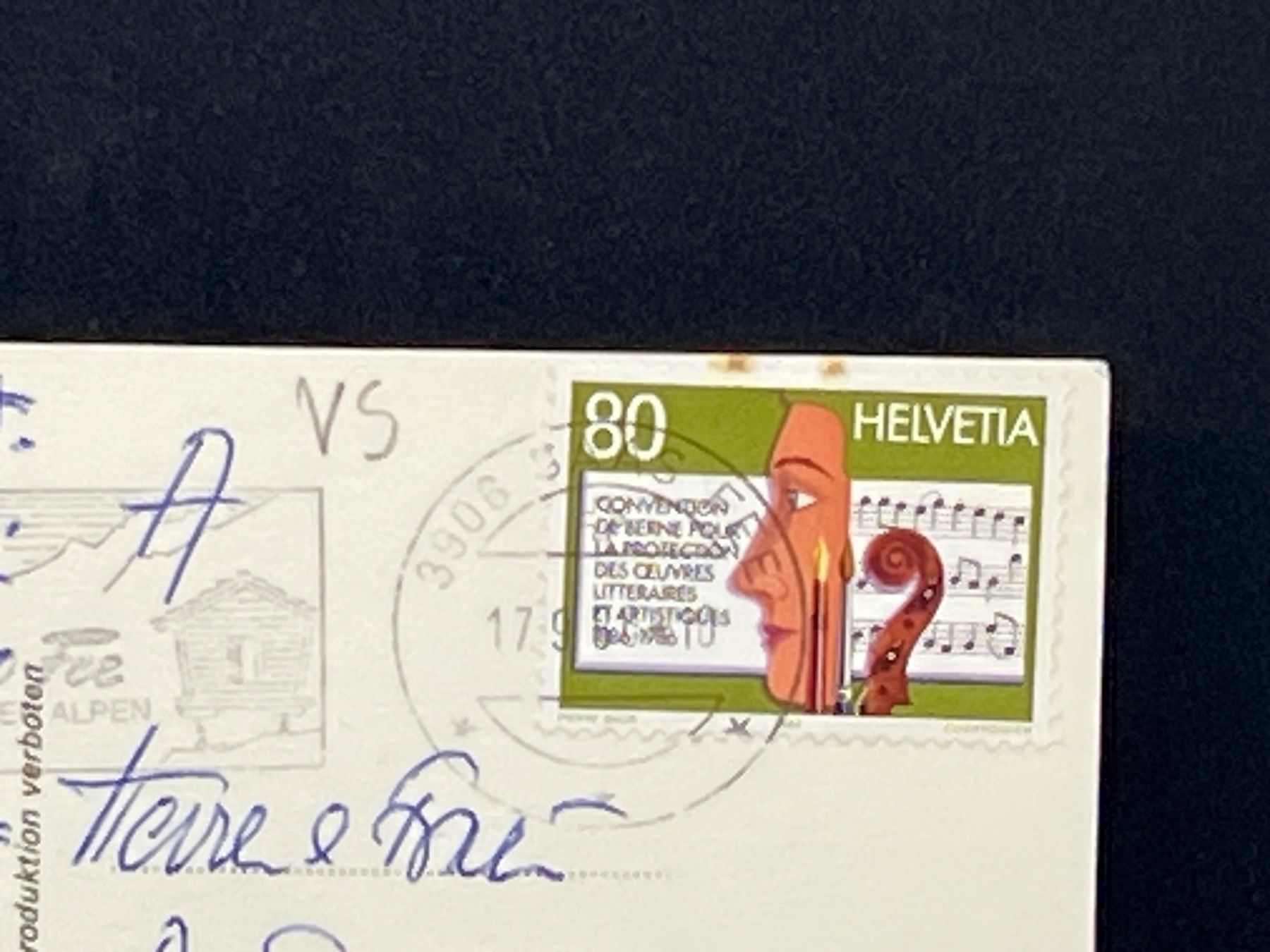 Cartoline postali: Unterbäch 1221m, Wallis – Usato da Widnau venduto da Brusi9 1