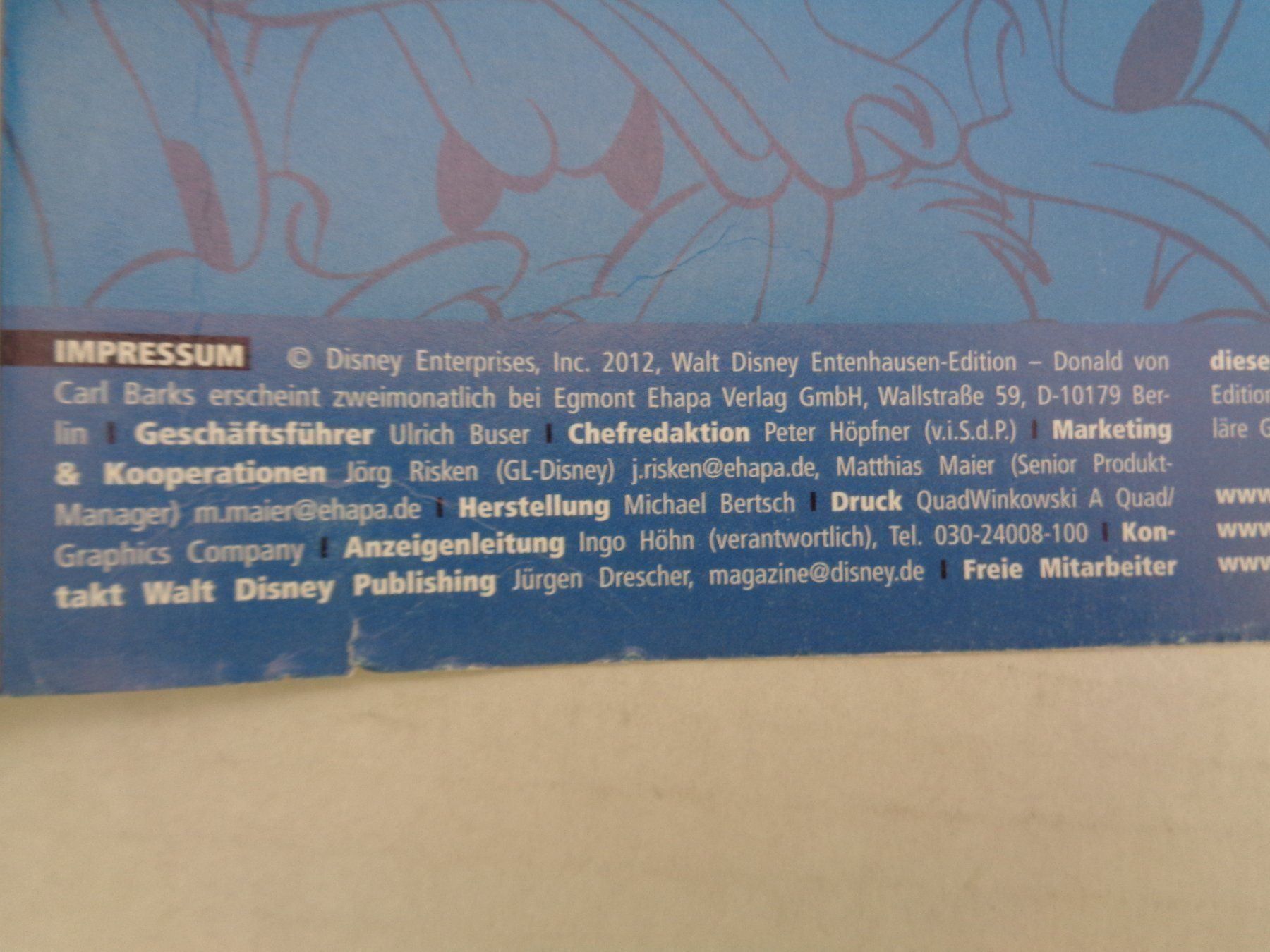 Fumetti: 4 Hefte Donald Duck von Carl Barks -2012 – Usato da Chur venduto da omonia 1