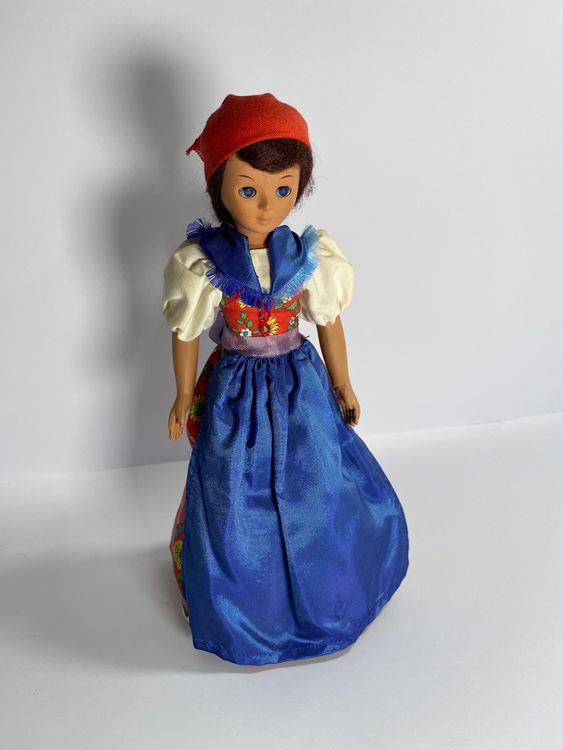 Poupée boîte à musique vintage, poupée mécanique en plastique 33 cm (EN L'ÉTAT) - France