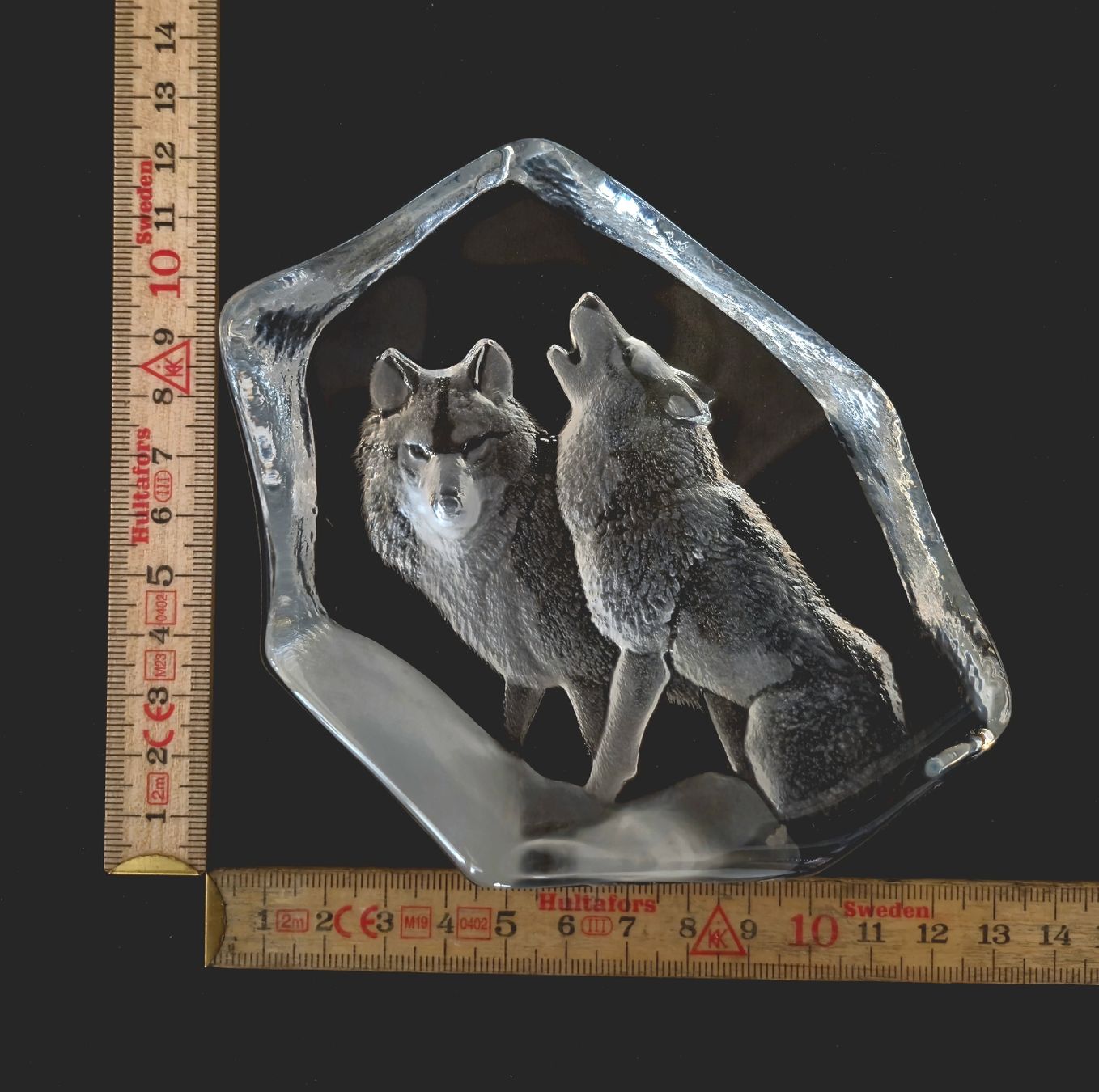 Sculture & Statue: Wolf couple - Crystal Sculpture | 33723 – Nuovo (secondo la descrizione) da Flums venduto da TheNorthMan 1