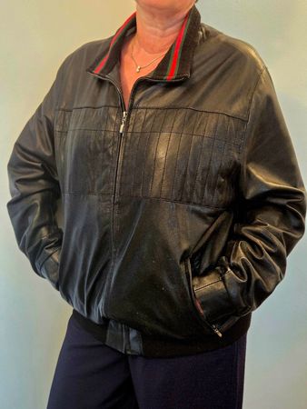 Prada Lederjacke - schwarz